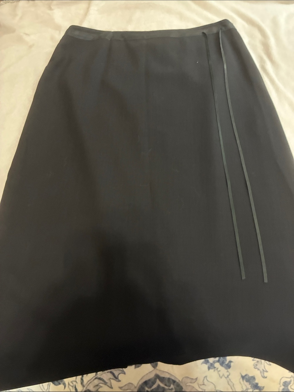 Banana Republic Black A-Line Skirt with Trim Detail